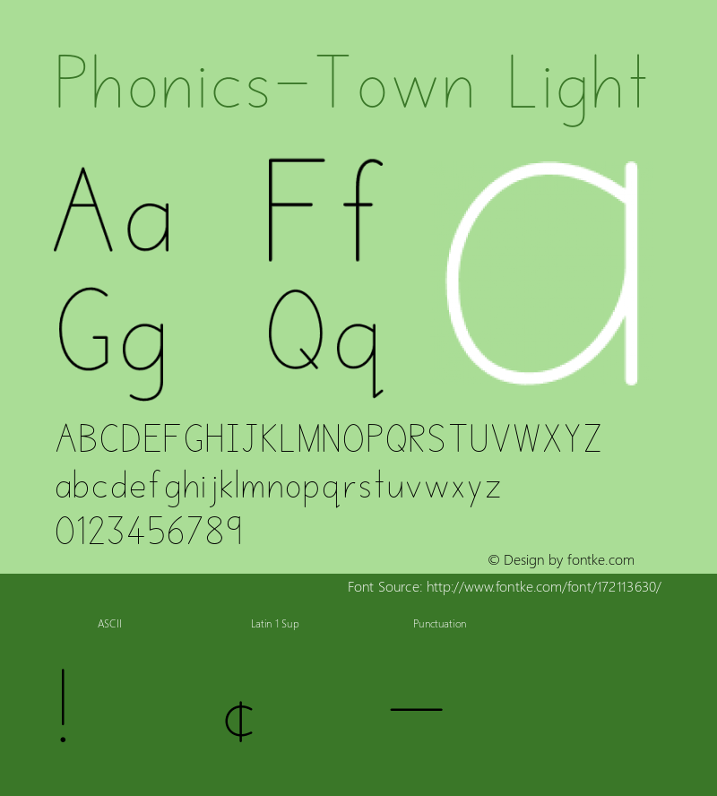 Phonics-Town Light Version 1.000;hotconv 1.0.109;makeotfexe 2.5.65596图片样张