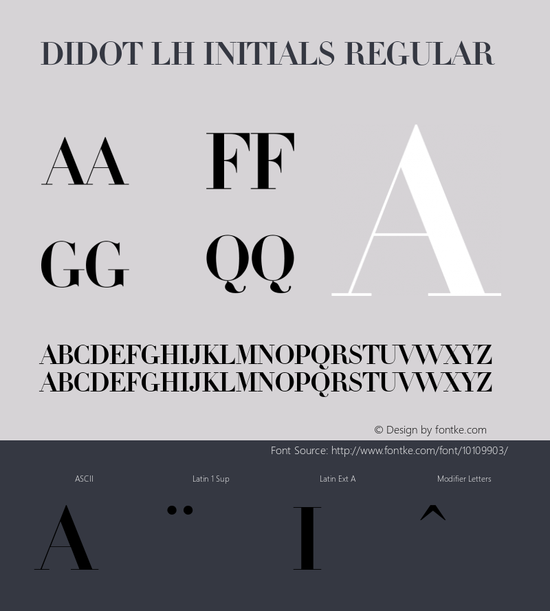 Didot LH Initials Regular V.1.0图片样张