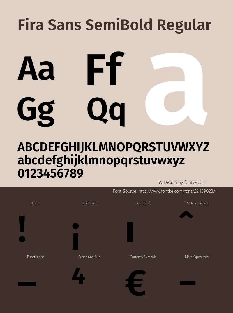 Fira Sans SemiBold Version 4.203图片样张