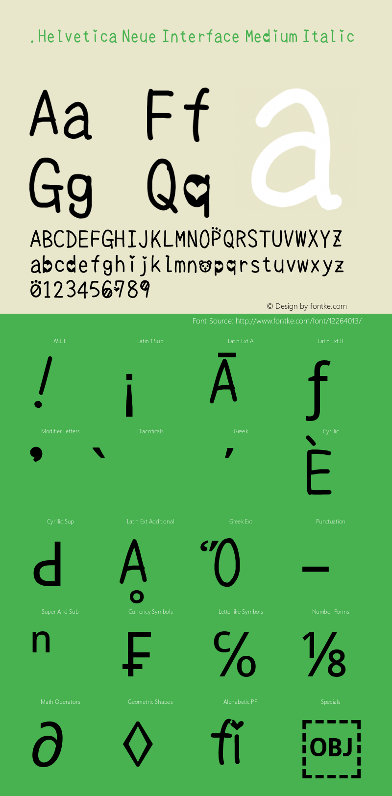 .Helvetica Neue Interface Medium Italic 10.0d35e1图片样张