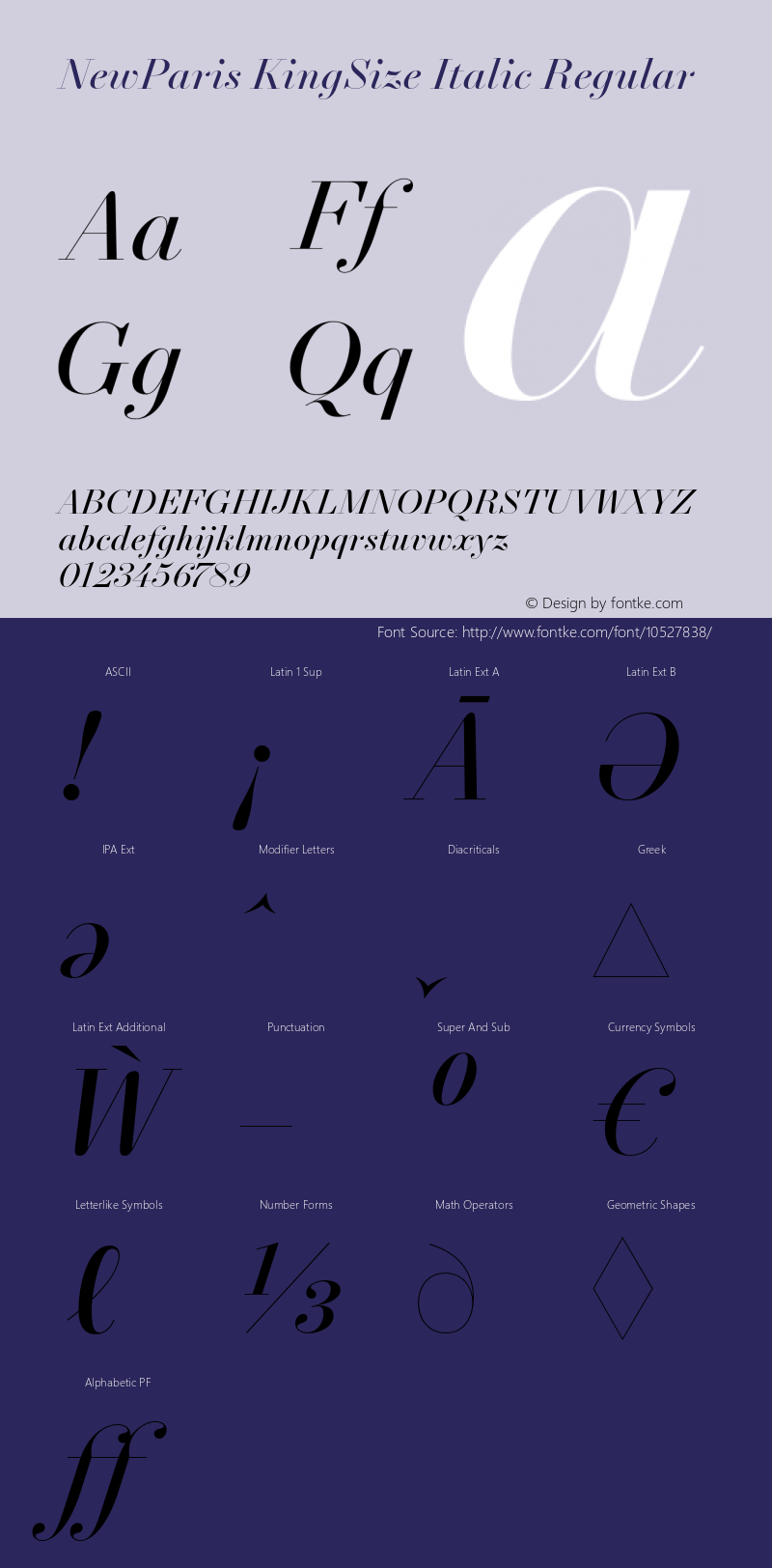 NewParis KingSize Italic Regular Version 2.001图片样张