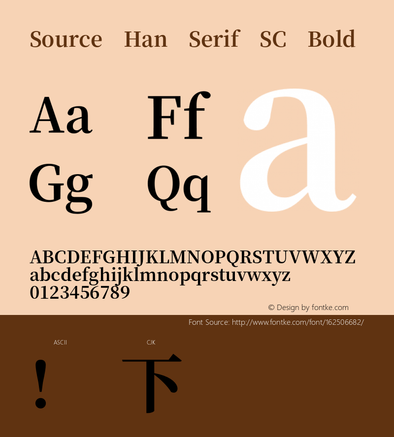 Source Han Serif SC Bold Version 1.000;PS 1;hotconv 16.6.53;makeotf.lib2.5.65590图片样张