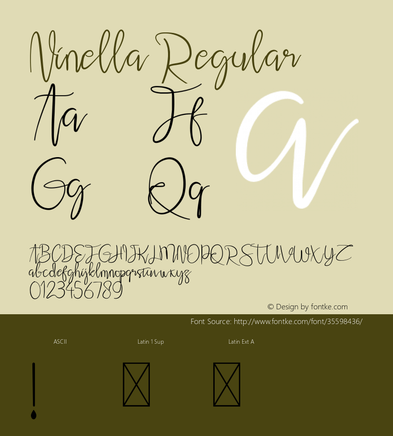 Ninella Version 1.002;Fontself Maker 3.3.0图片样张