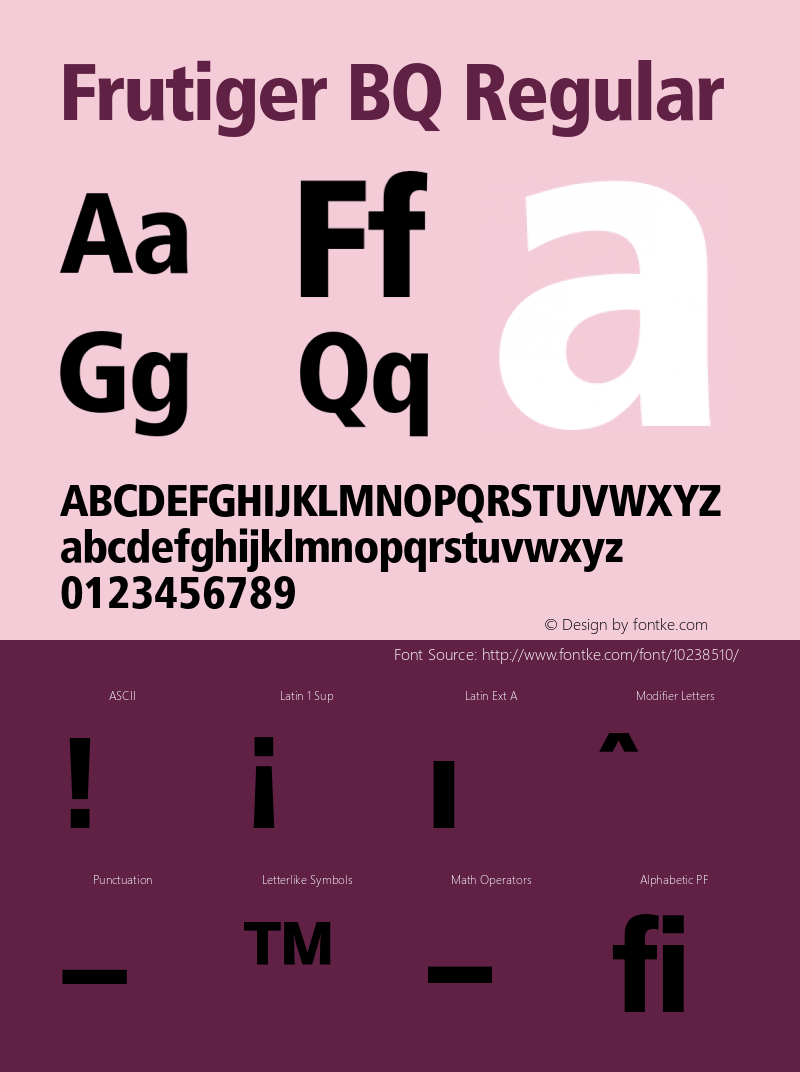 Frutiger BQ Regular 001.000图片样张