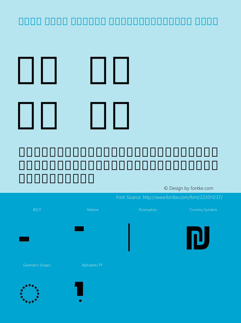 Noto Sans Hebrew ExtraCondensed Bold Version 3.000图片样张