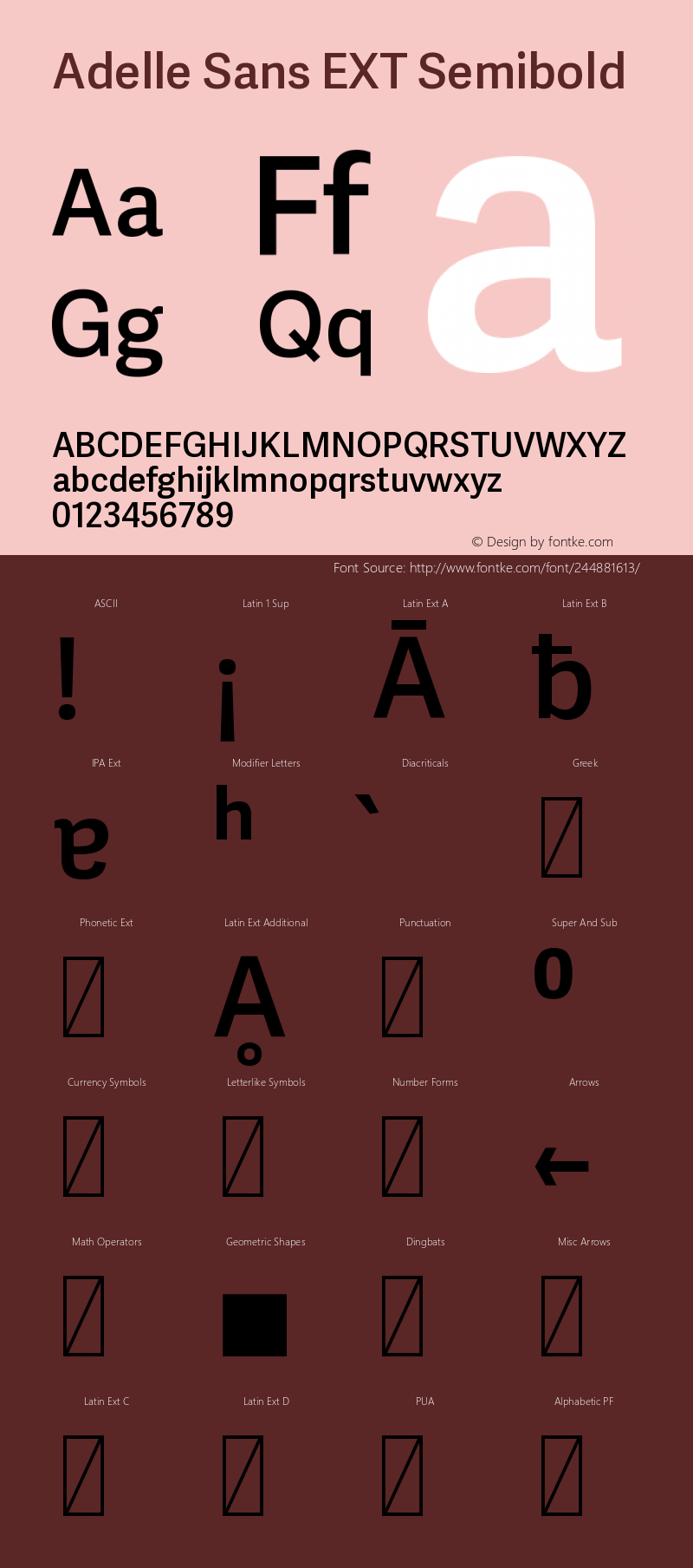 Adelle Sans EXT Semibold Version 2.000;hotconv 1.0.109;makeotfexe 2.5.65596图片样张