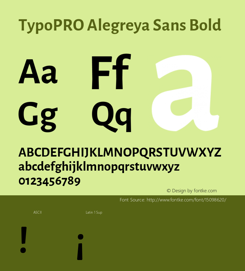 TypoPRO Alegreya Sans Bold Version 1.000;PS 001.000;hotconv 1.0.70;makeotf.lib2.5.58329 DEVELOPMENT图片样张