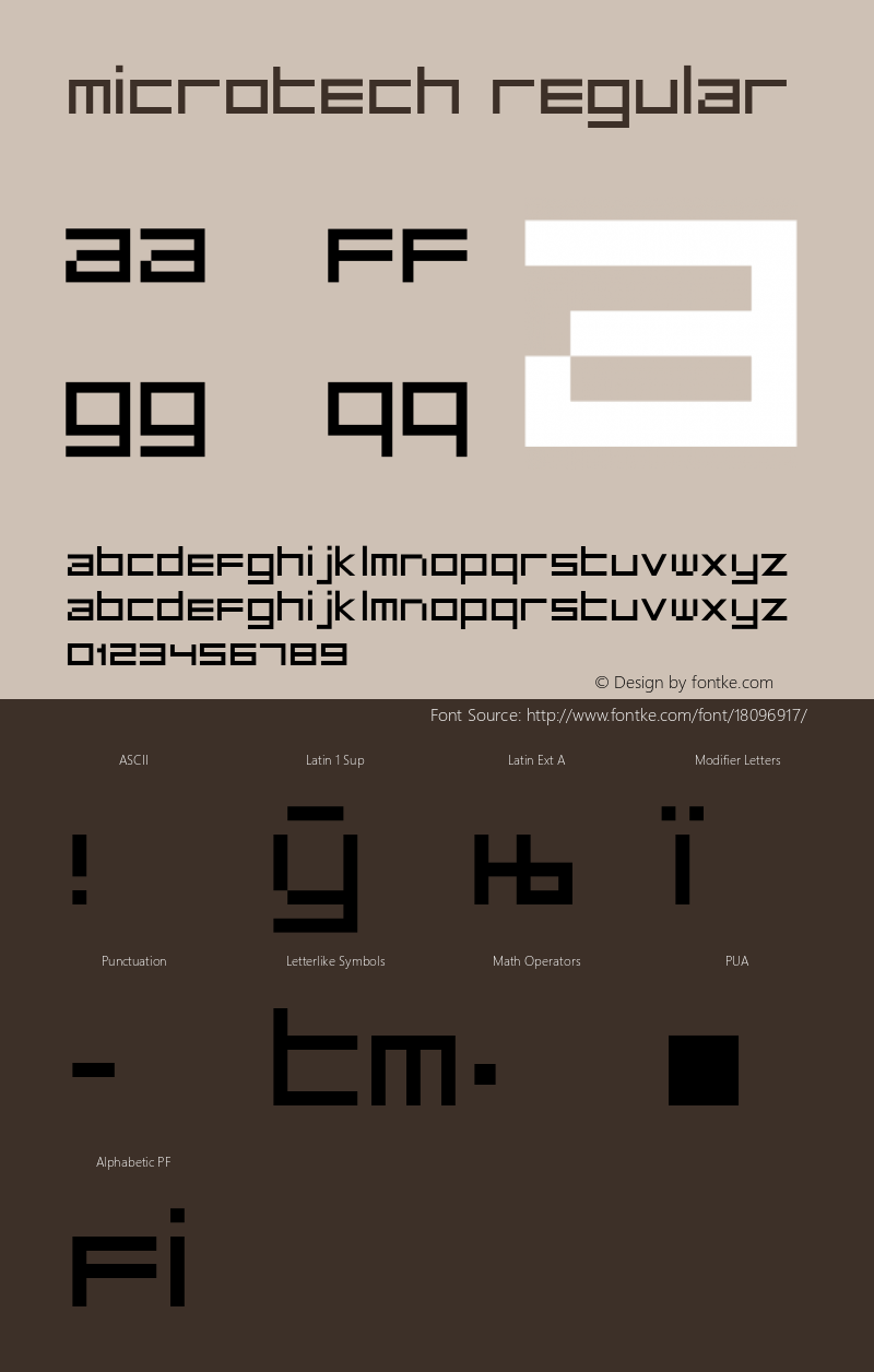 MicroTech Regular Version 1.2; 2001图片样张