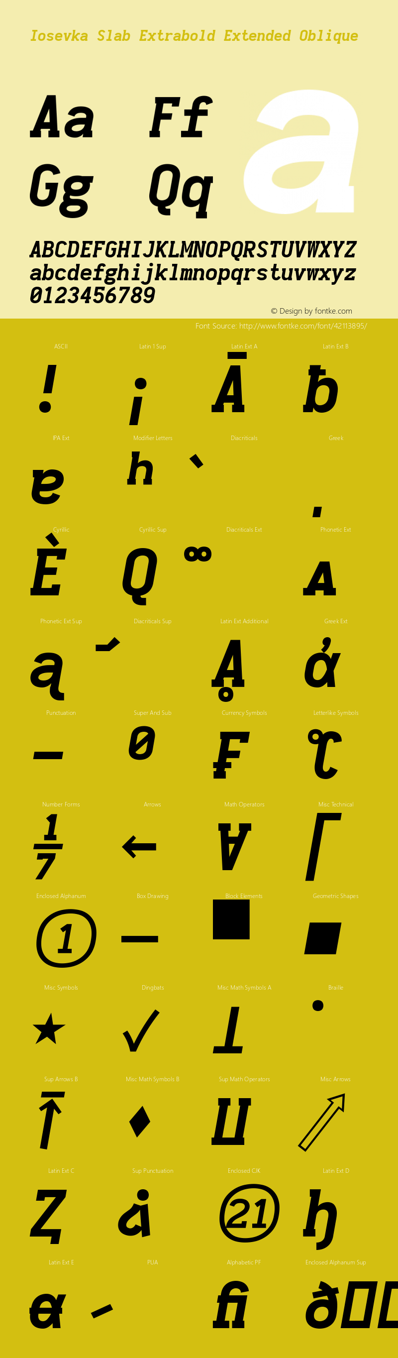 Iosevka Slab Extrabold Extended Oblique 2.3.2图片样张