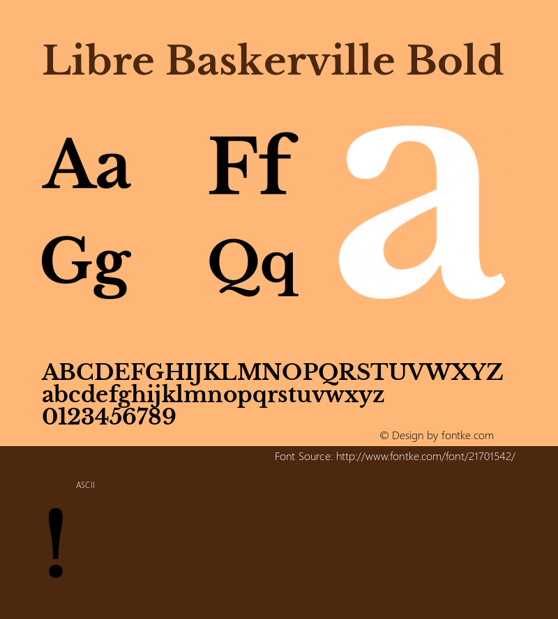 Libre Baskerville Bold 图片样张