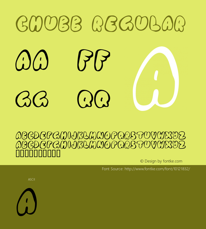 Chubb Regular Macromedia Fontographer 4.1 24/03/99图片样张