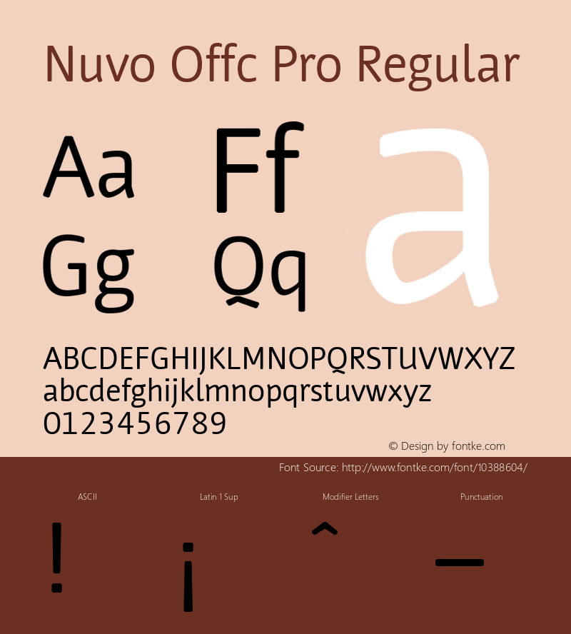 Nuvo Offc Pro Regular Version 7.504; 2009; Build 1002图片样张