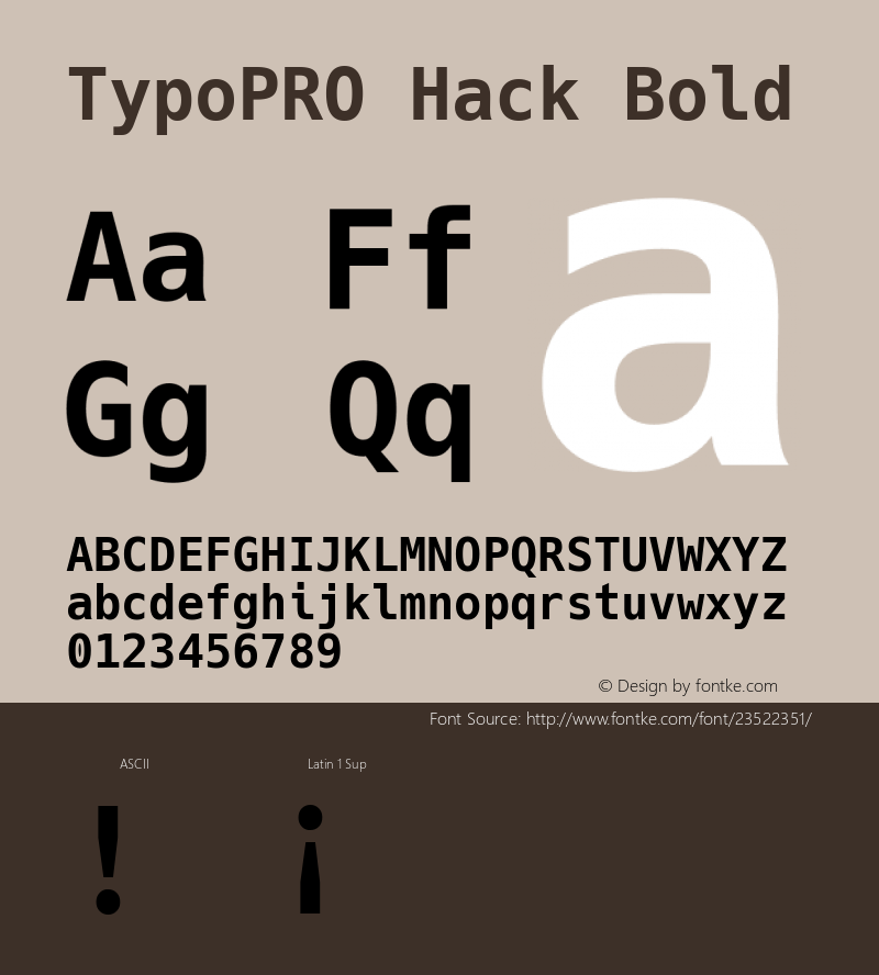 TypoPRO Hack Bold Version 2.020图片样张