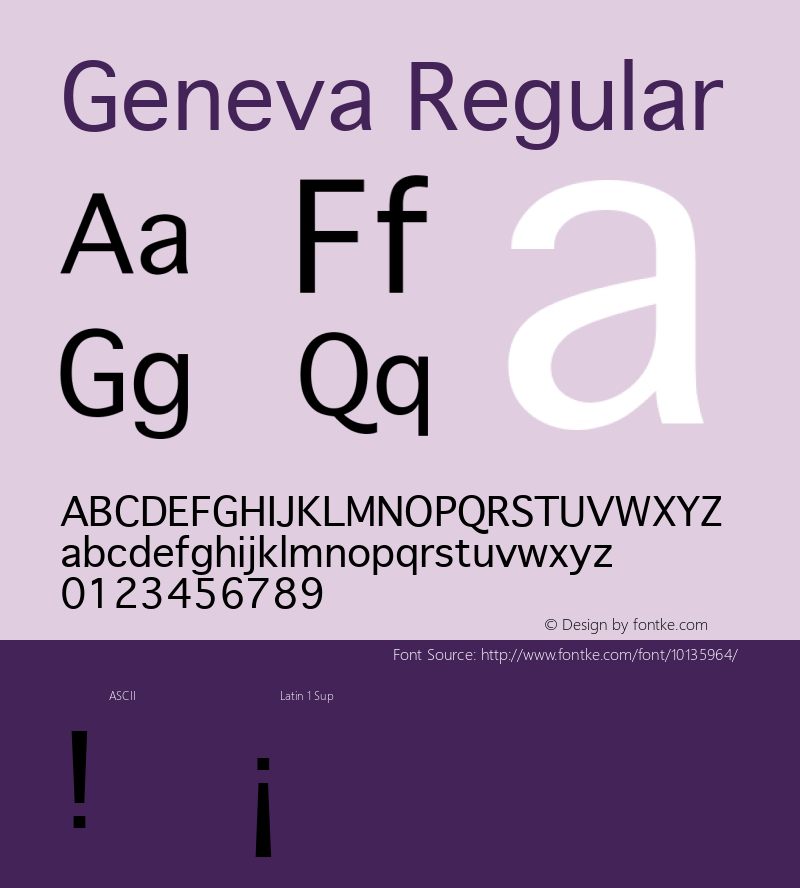 Geneva Regular 1.0图片样张