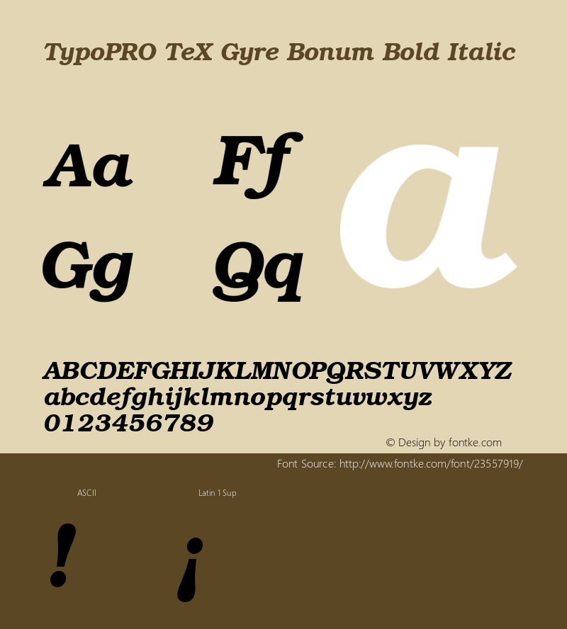 TypoPRO TeX Gyre Bonum Version 2.004;PS 2.004;hotconv 1.0.49;makeotf.lib2.0.14853图片样张