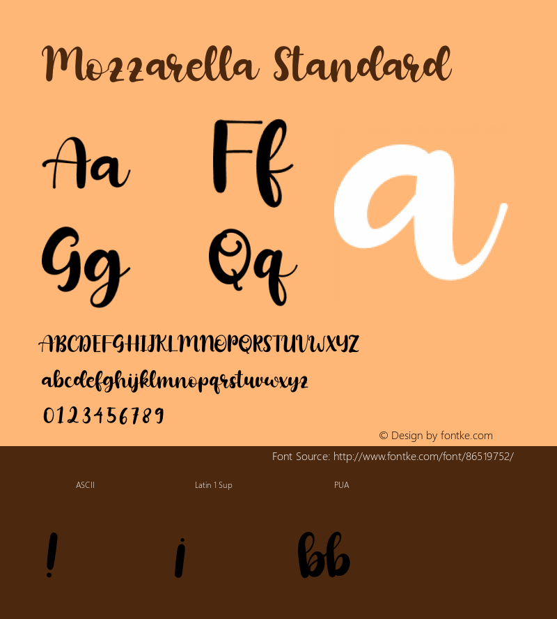 Mozzarella Standard Version 1.00;October 12, 2020;FontCreator 12.0.0.2563 64-bit图片样张