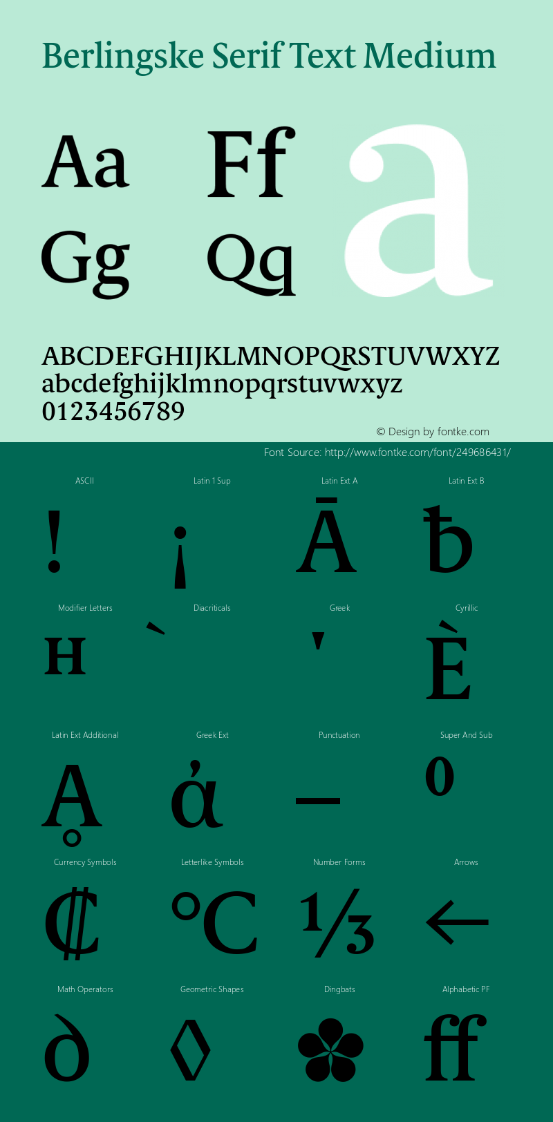 Berlingske Serif Text Medium Version 2.000图片样张