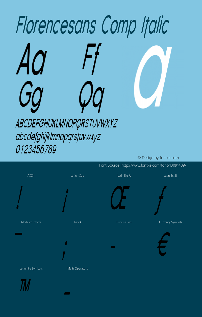 Florencesans Comp Italic 1.0图片样张