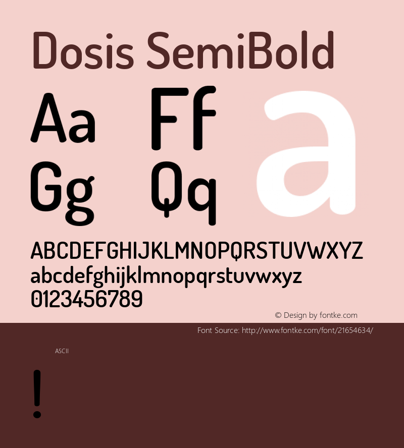 Dosis SemiBold 图片样张