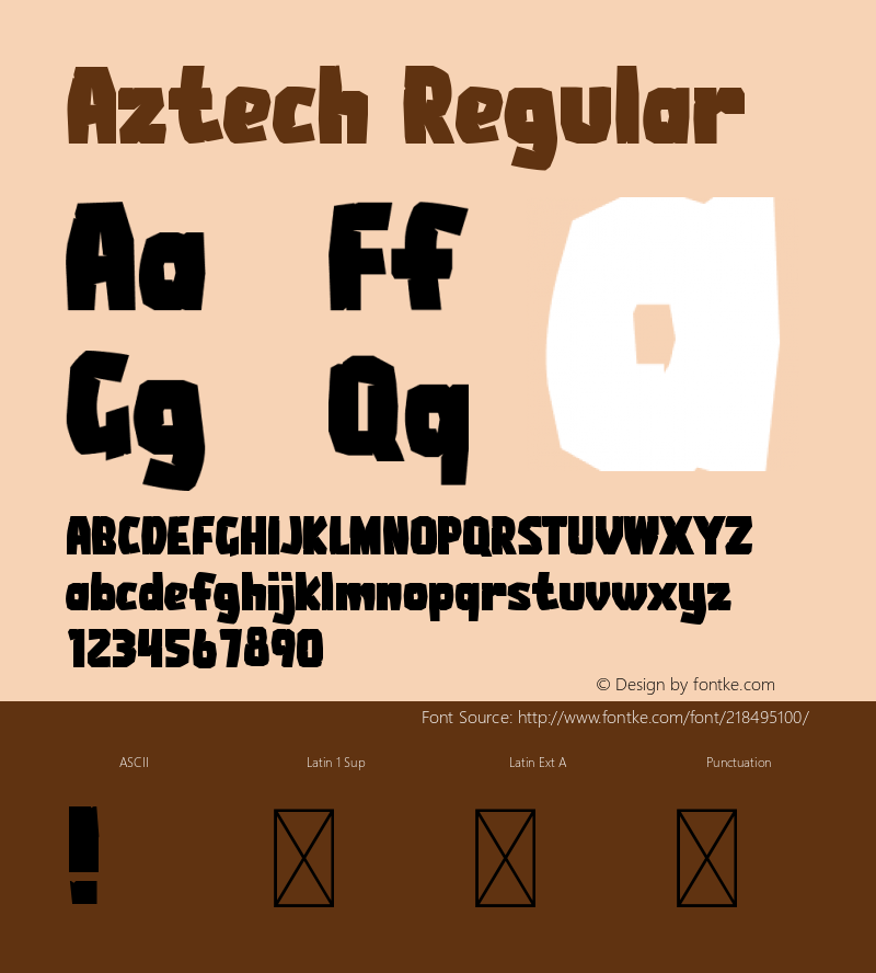 Aztech Version 1.001;Fontself Maker 3.5.7图片样张