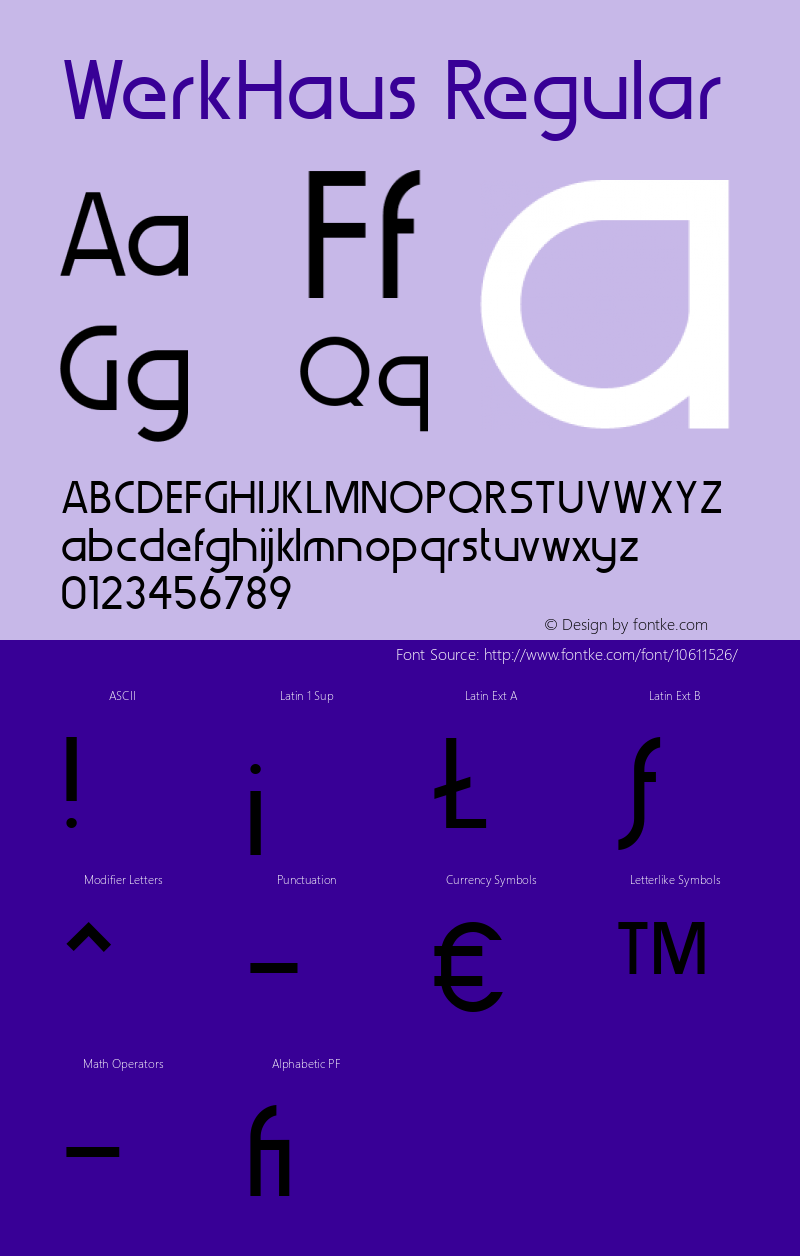 WerkHaus Regular Version 1.000;com.myfonts.northernblock.werk-haus.regular.wfkit2.3i13图片样张