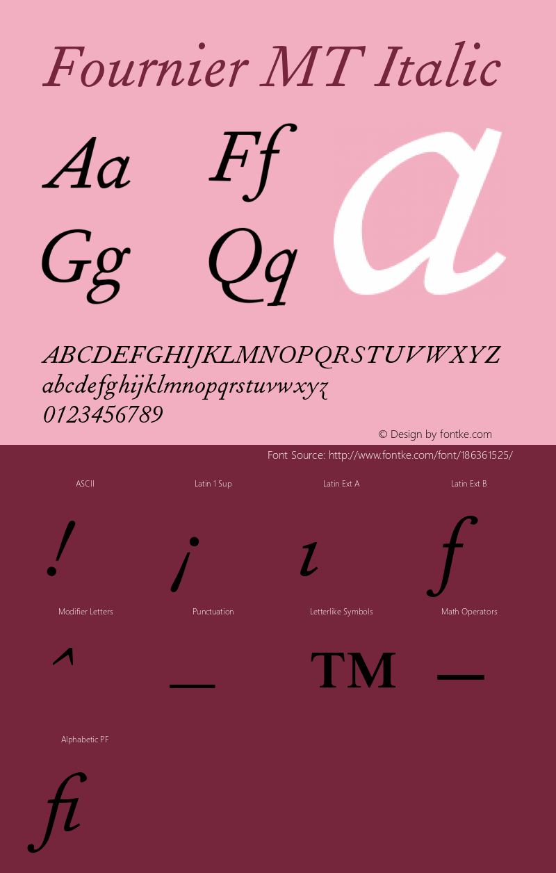 FournierMT-Italic 001.004图片样张