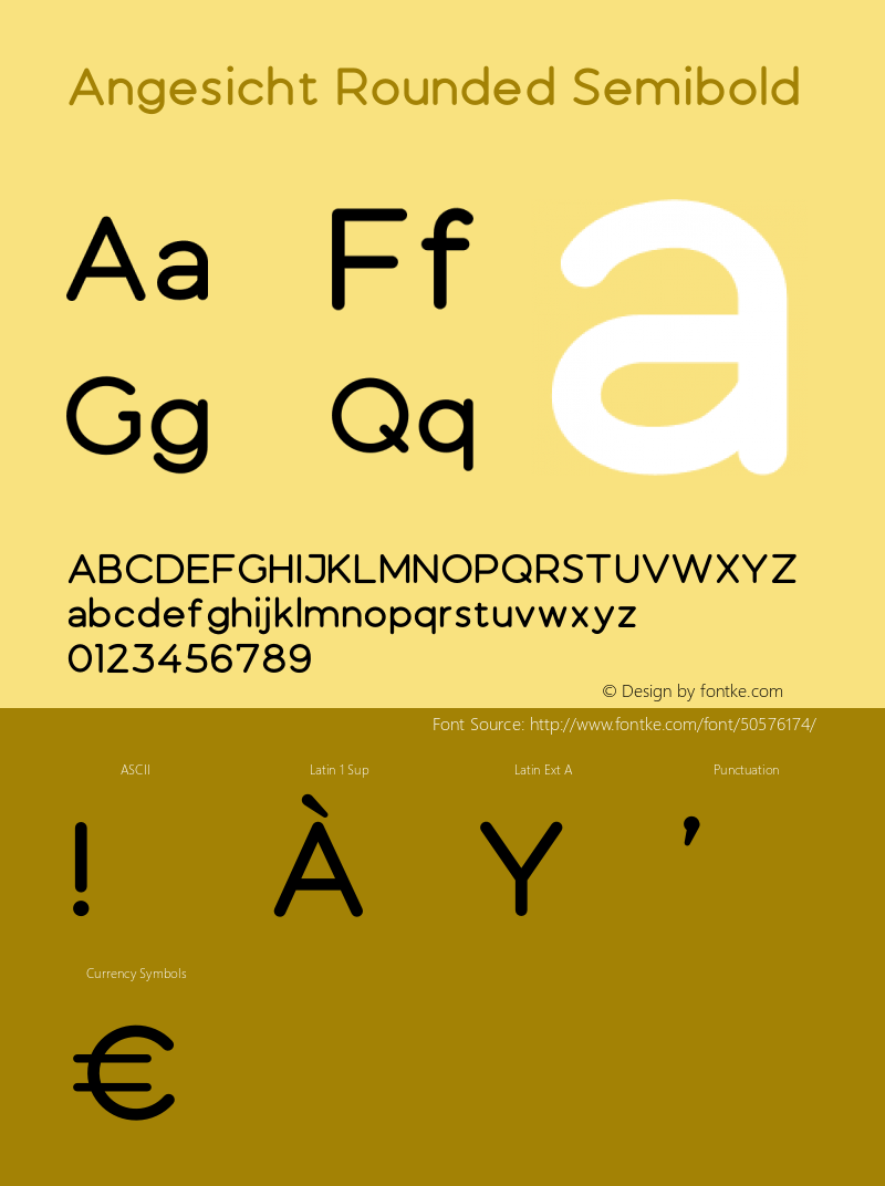 Angesicht Rounded Semibold Version 1.002;Fontself Maker 3.4.0图片样张