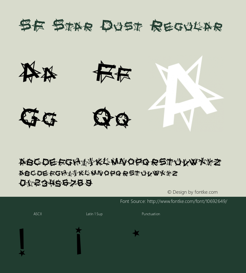 SF Star Dust Regular ver 1.0; 1999.图片样张