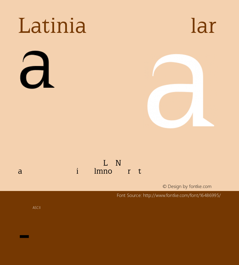Latinia Regular 1.0 2003-10-04图片样张