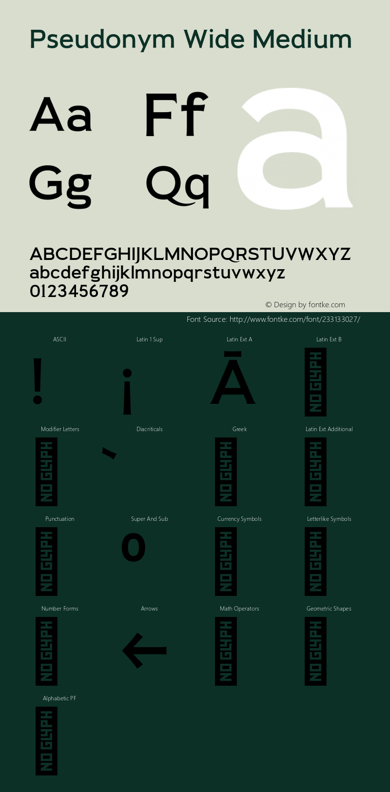 Pseudonym-WideMedium Version 1.000;PS 001.000;hotconv 1.0.88;makeotf.lib2.5.64775图片样张