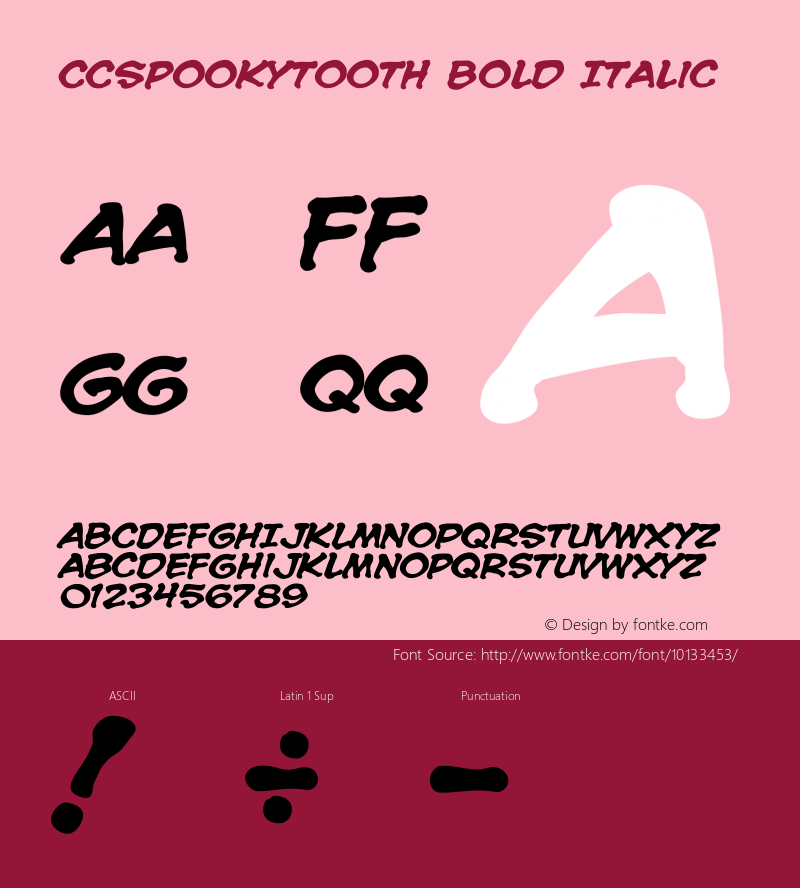 CCSpookytooth Bold Italic 001.000图片样张