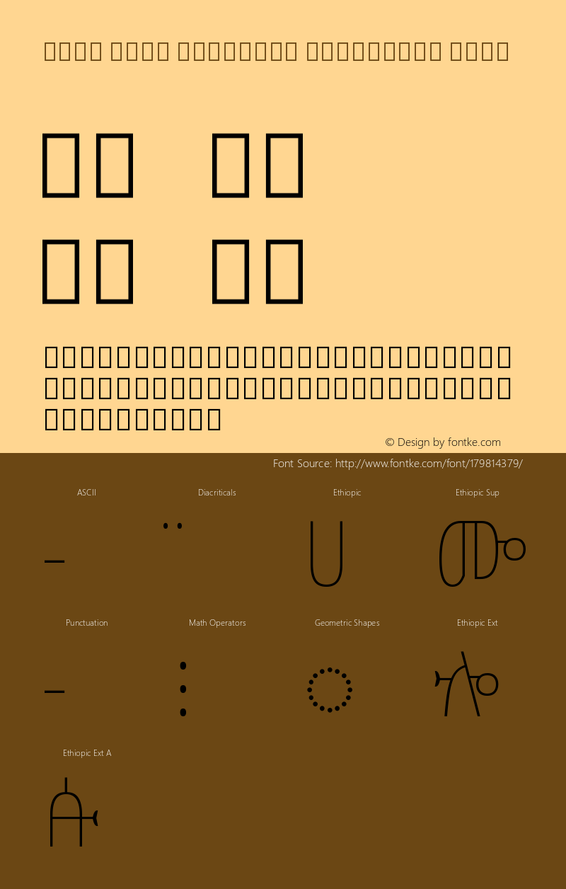 Noto Sans Ethiopic Condensed Thin Version 2.000图片样张