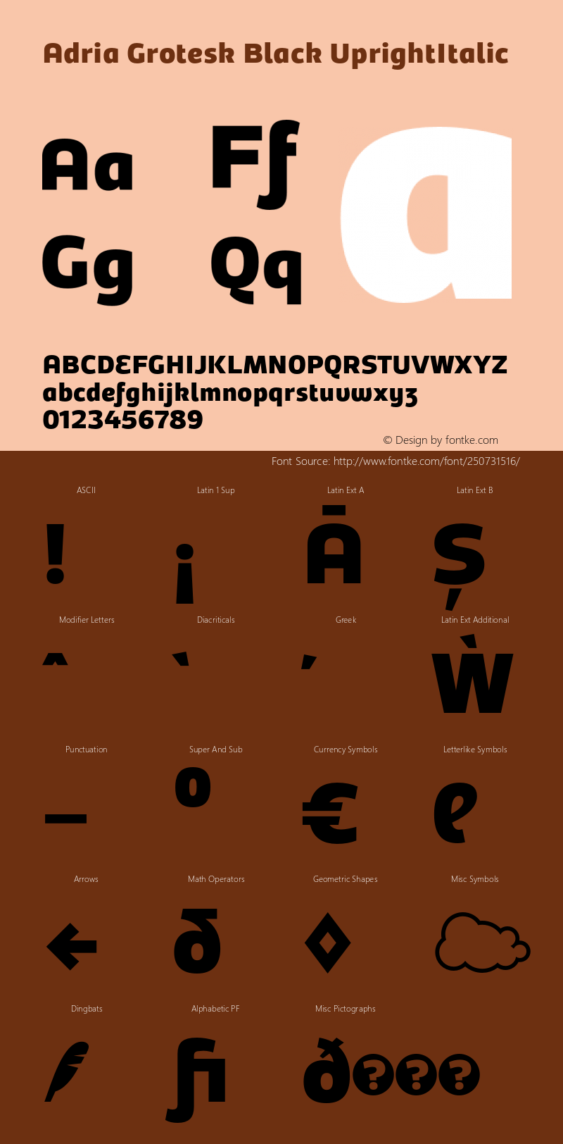 Adria Grotesk Black UprightItalic Version 1.001;PS 001.001;hotconv 1.0.70;makeotf.lib2.5.58329图片样张