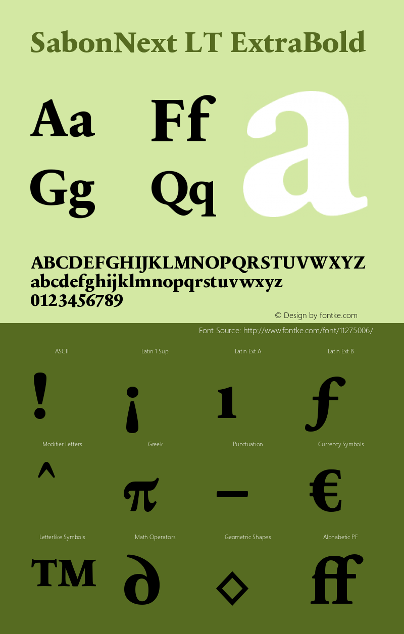 SabonNext LT ExtraBold Version 001.000图片样张