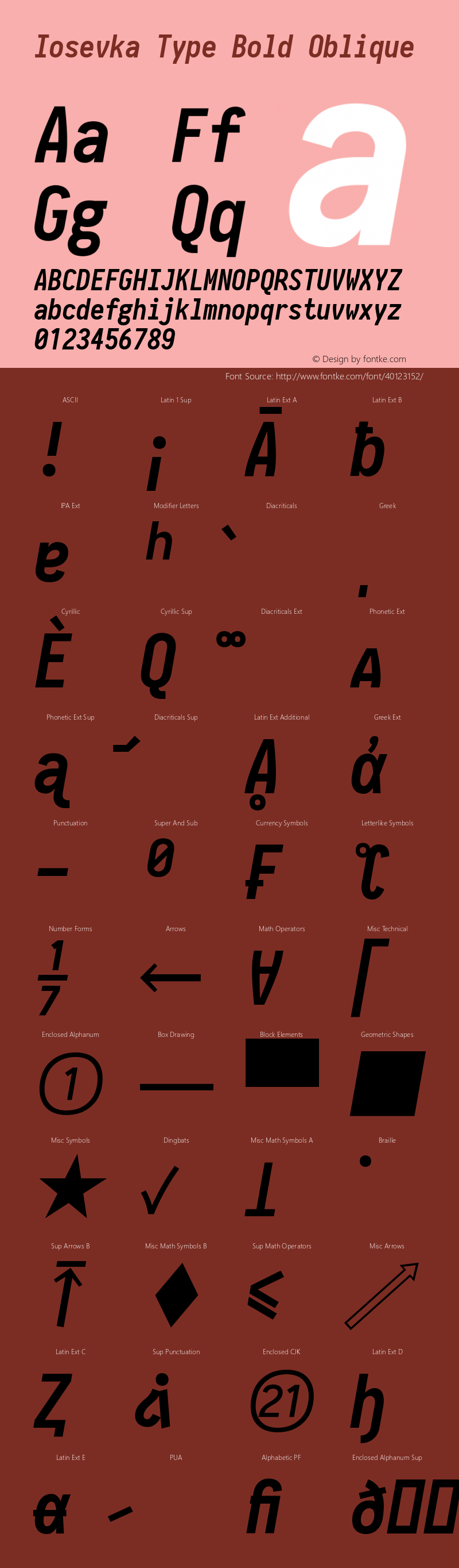 Iosevka Type Bold Oblique 2.3.0图片样张