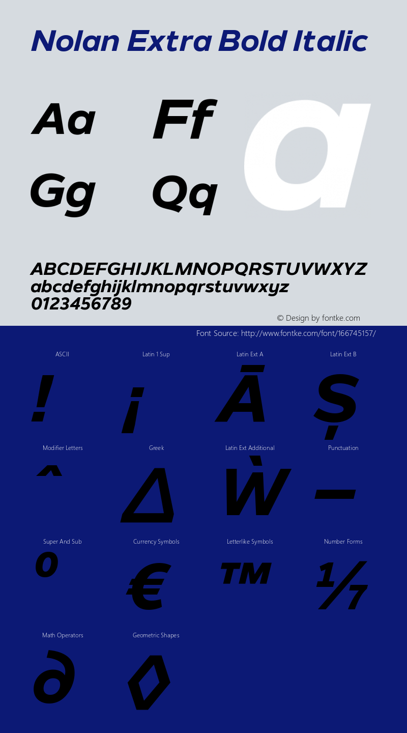 Nolan Extra Bold Italic 1.003图片样张