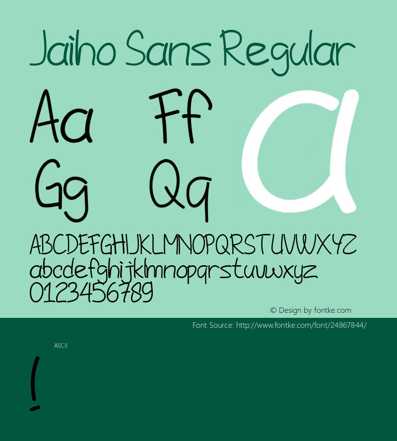 Jaiho Sans Regular Version 1.000图片样张