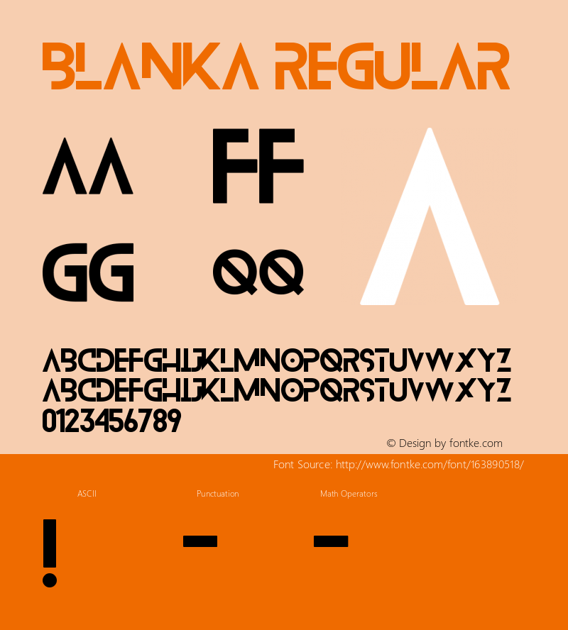 Blanka-Regular Version 1.000;PS 001.001;hotconv 1.0.56图片样张