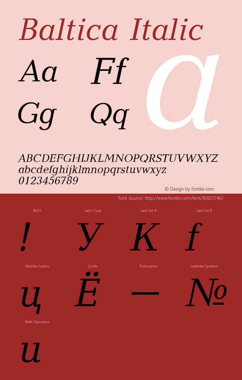 Baltica Italic 001.001图片样张