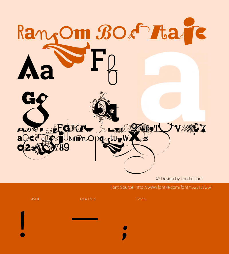 Ransom Bold Italic Version 1.00 January 23, 2021, initial release图片样张