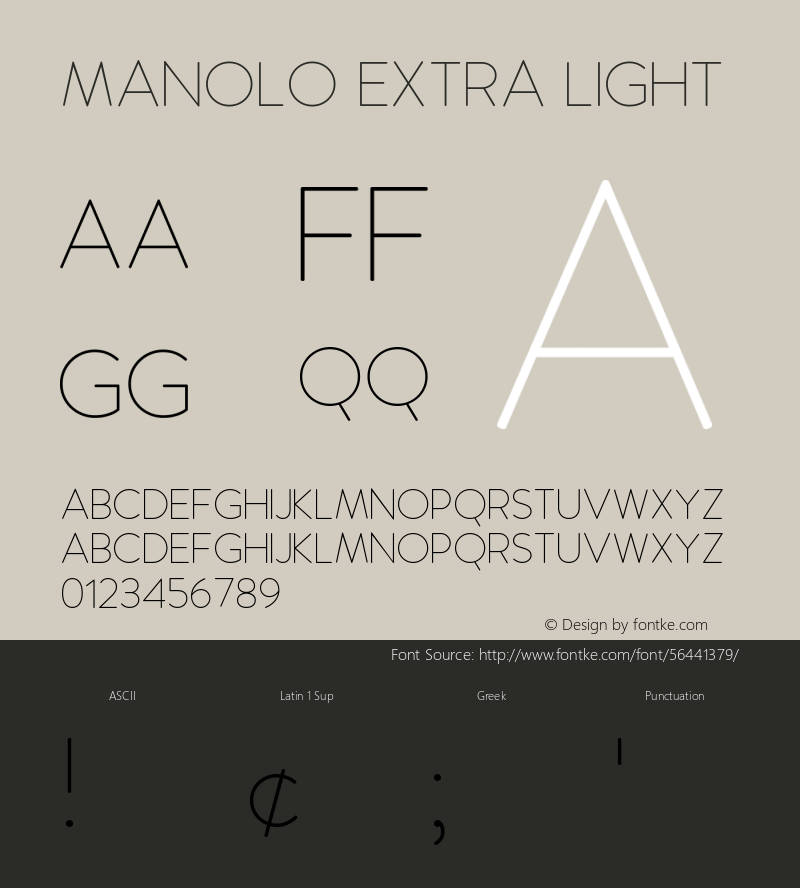 Manolo Extra Light Version 1.00;February 24, 2020;FontCreator 11.5.0.2422 64-bit图片样张