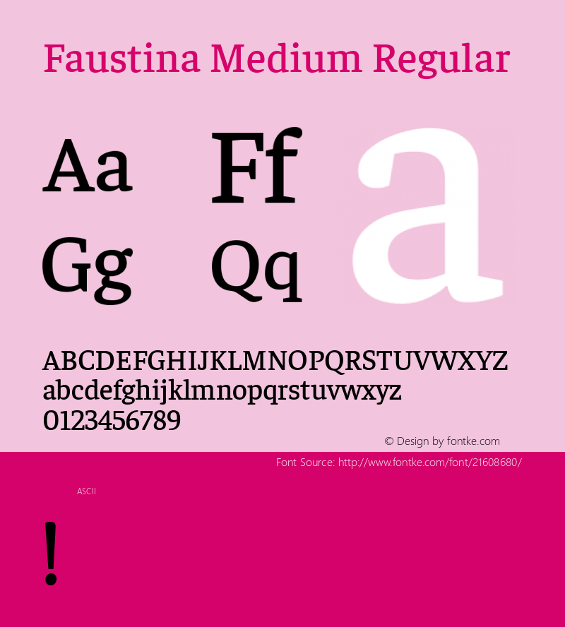 FaustinaMedium Version 1.0图片样张