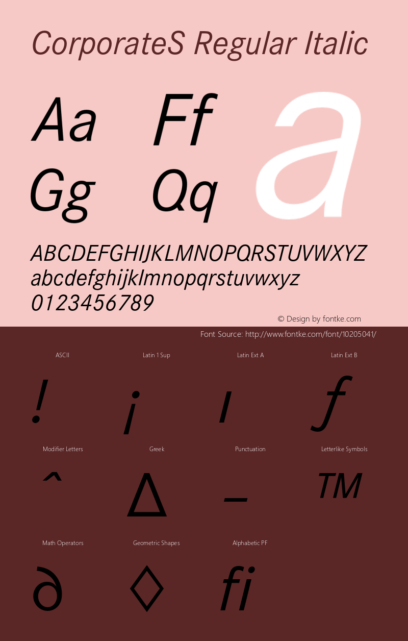 CorporateS Regular Italic 001.004图片样张