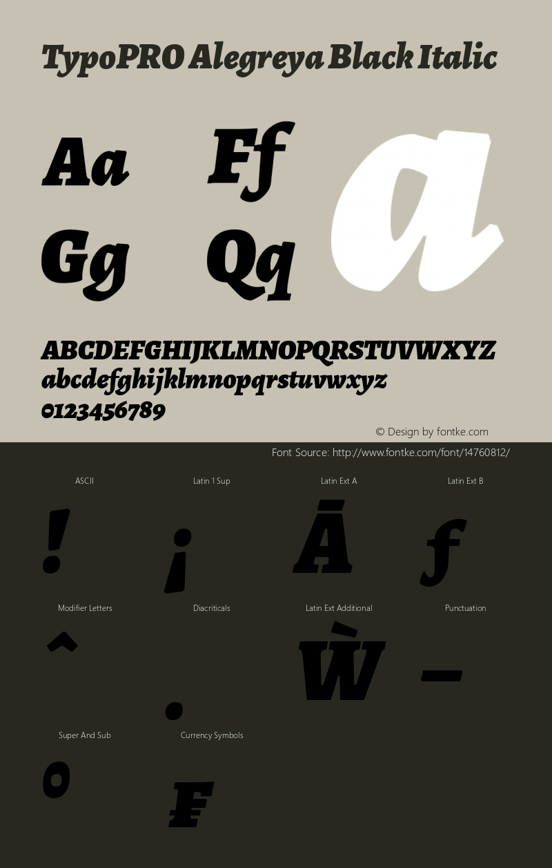 TypoPRO Alegreya Black Italic Version 1.003图片样张