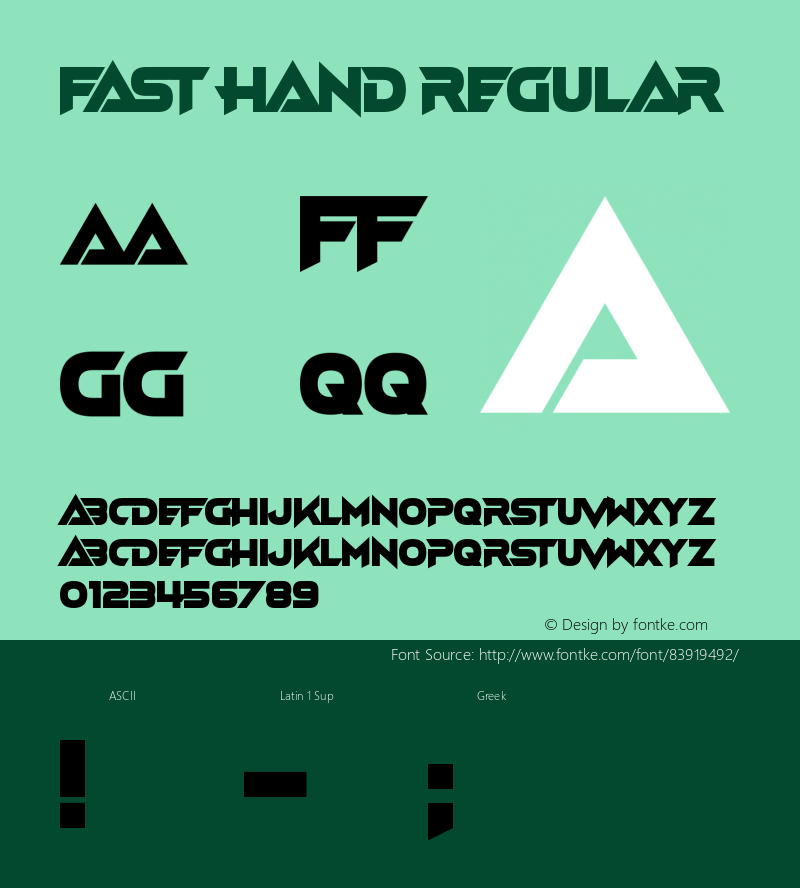 Fast Hand Version 1.00;November 4, 2020;FontCreator 11.5.0.2430 64-bit图片样张