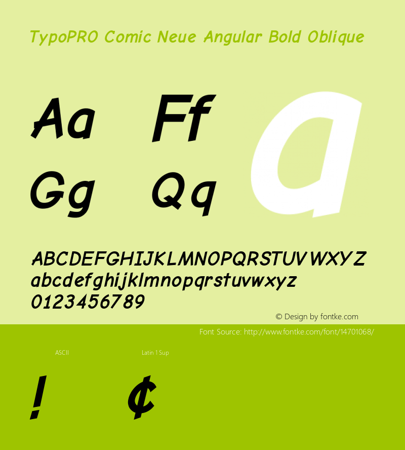 TypoPRO Comic Neue Angular Bold Oblique Version 1.000图片样张