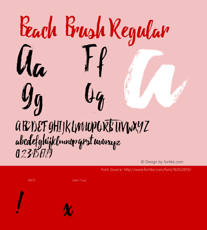 Beach Brush Regular Version 1.00 December 31, 2015, initial release图片样张