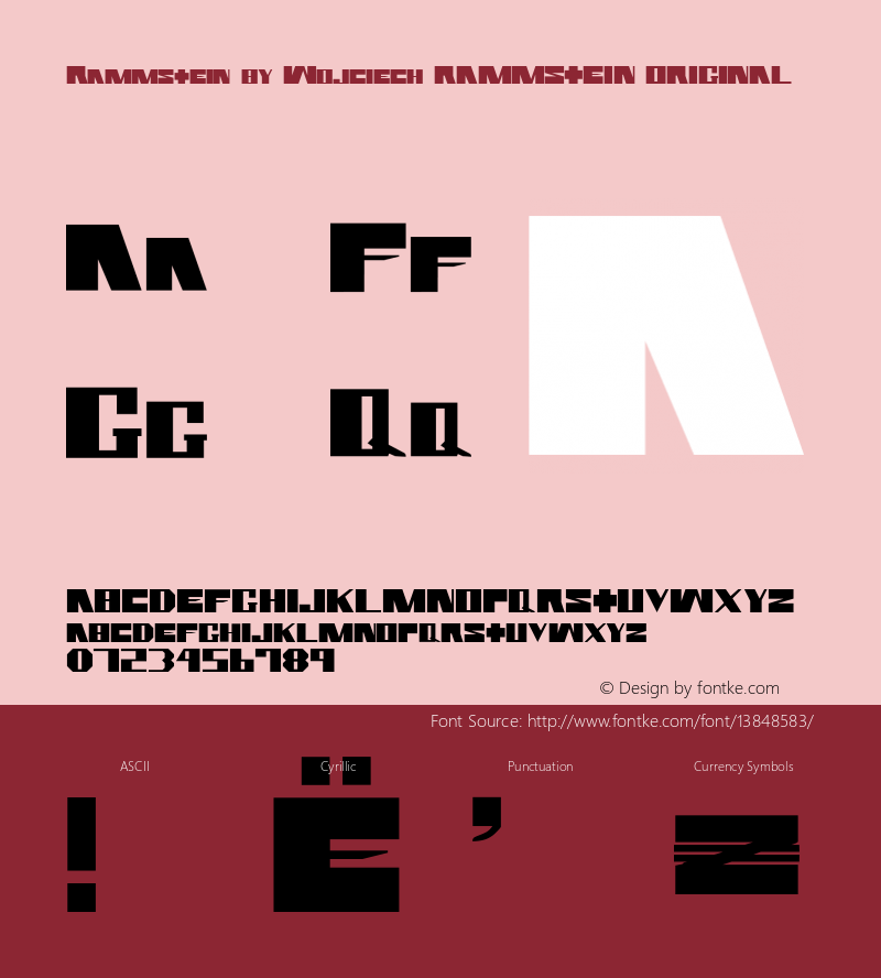 Rammstein by Wojciech RAMMSTEIN ORIGINAL 1999; 1.0, initial release图片样张