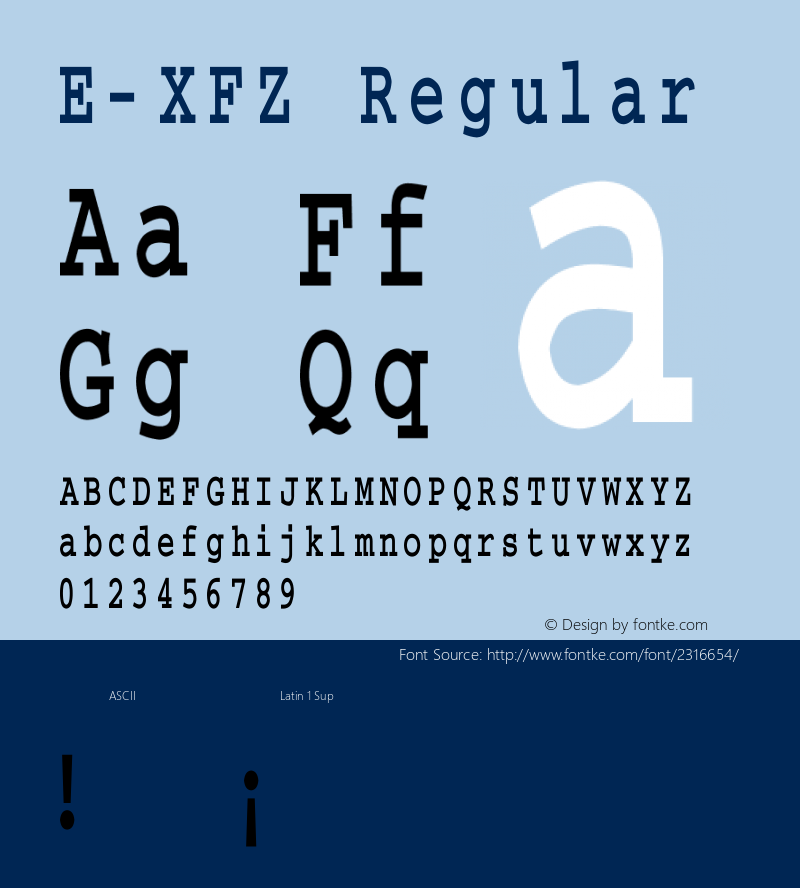 E-XFZ Regular 1995:1.00图片样张