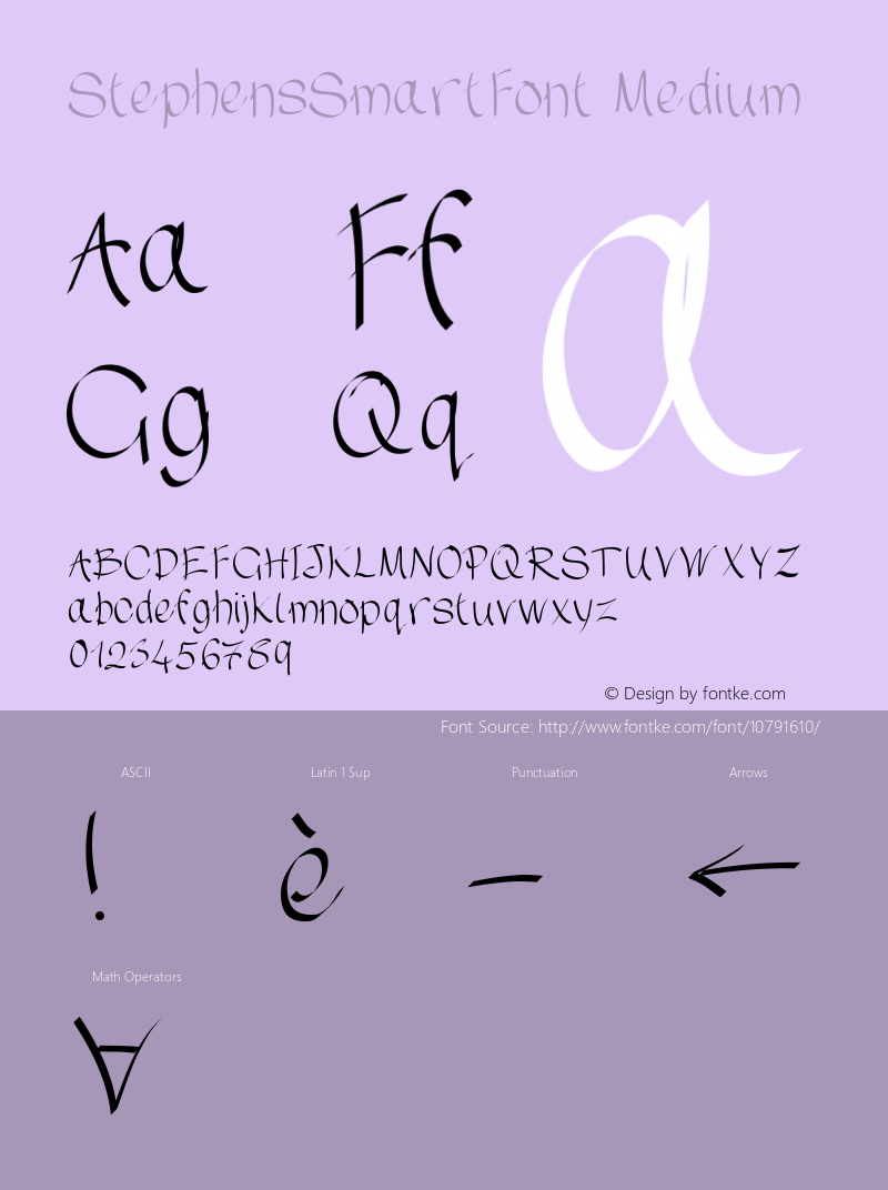 StephensSmartFont Medium Version 001.000图片样张